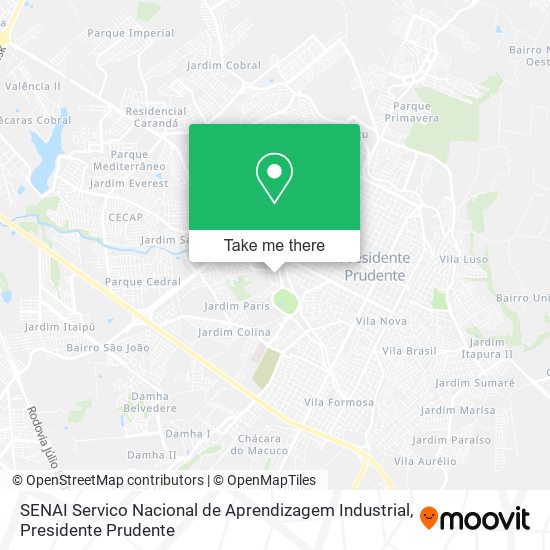 SENAI Servico Nacional de Aprendizagem Industrial map
