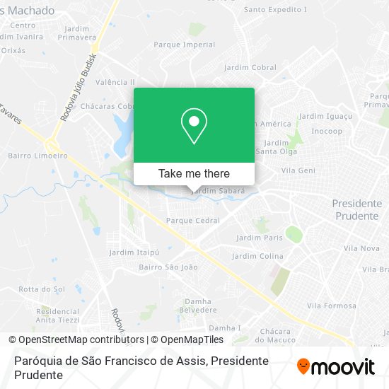 Paróquia de São Francisco de Assis map
