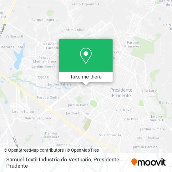 Samuel Textil Indústria do Vestuario map