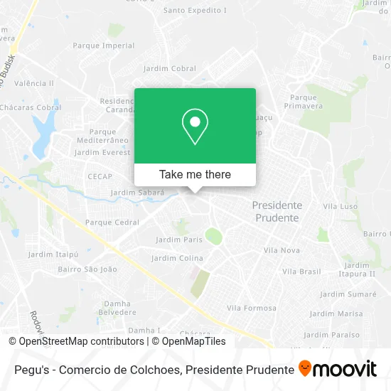 Pegu's - Comercio de Colchoes map