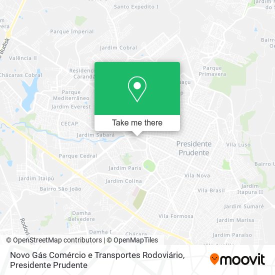 Novo Gás Comércio e Transportes Rodoviário map
