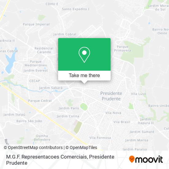 M.G.F. Representacoes Comerciais map