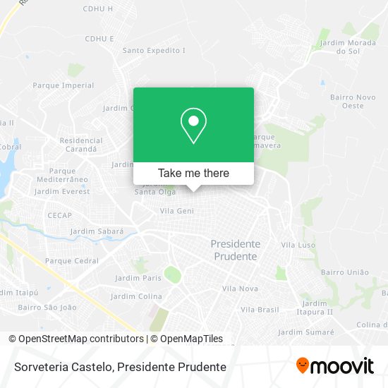 Sorveteria Castelo map