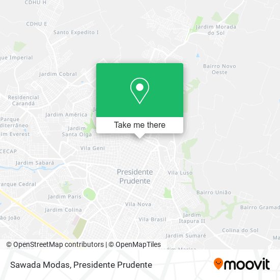 Sawada Modas map