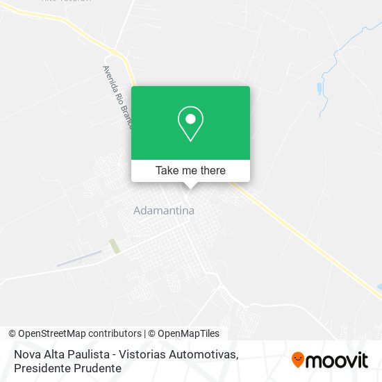 Nova Alta Paulista - Vistorias Automotivas map