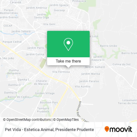 Pet Vida - Estetica Animal map