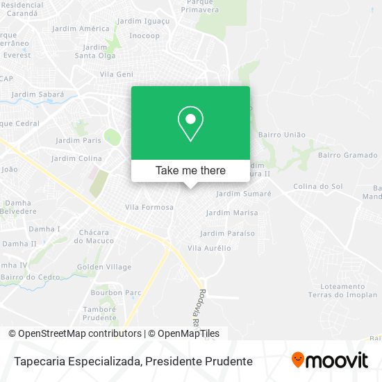 Mapa Tapecaria Especializada