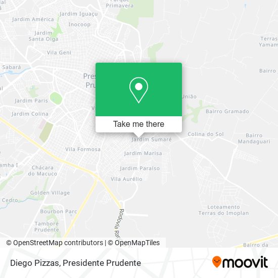 Diego Pizzas map