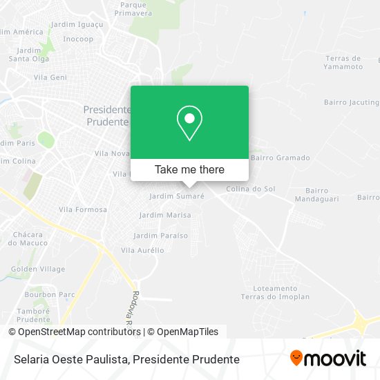 Selaria Oeste Paulista map