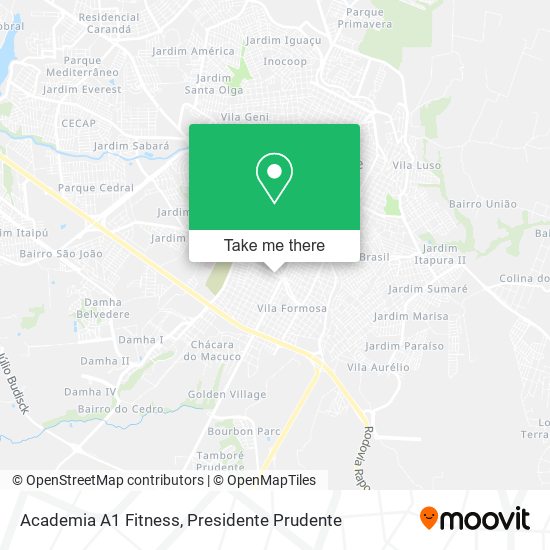 Mapa Academia A1 Fitness