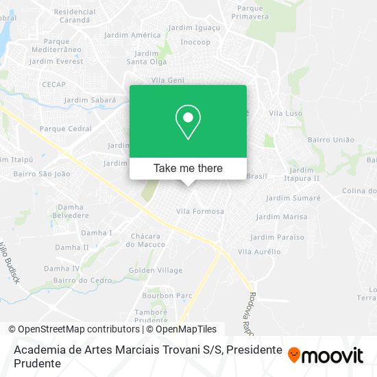 Mapa Academia de Artes Marciais Trovani S / S