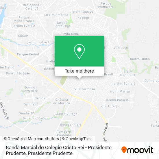 Mapa Banda Marcial do Colégio Cristo Rei - Presidente Prudente