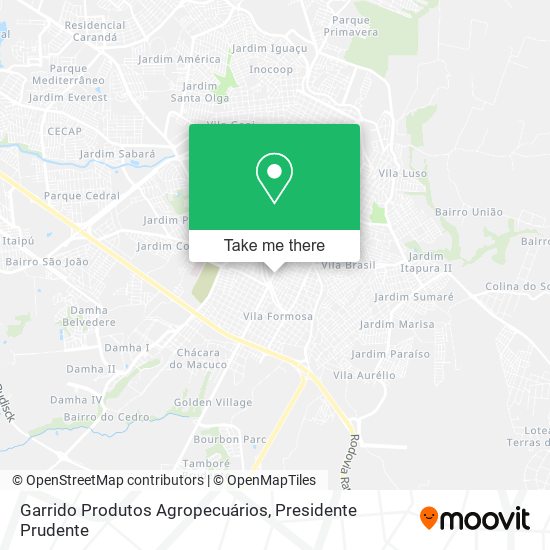 Mapa Garrido Produtos Agropecuários