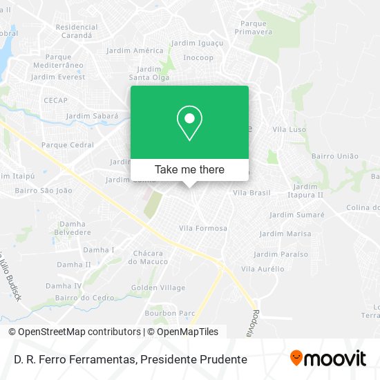 D. R. Ferro Ferramentas map