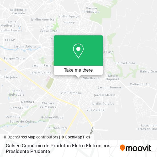 Mapa Galsec Comércio de Produtos Eletro Eletronicos