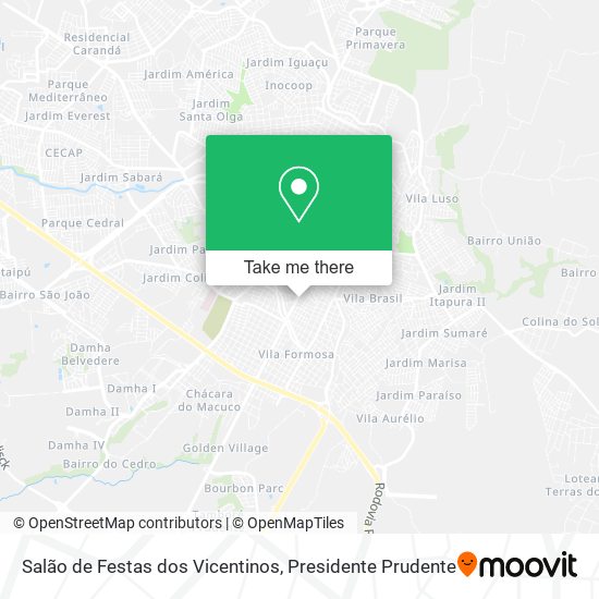 Salão de Festas dos Vicentinos map