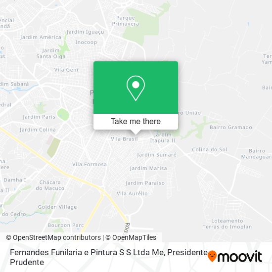 Fernandes Funilaria e Pintura S S Ltda Me map