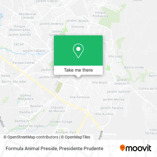 Formula Animal Preside map