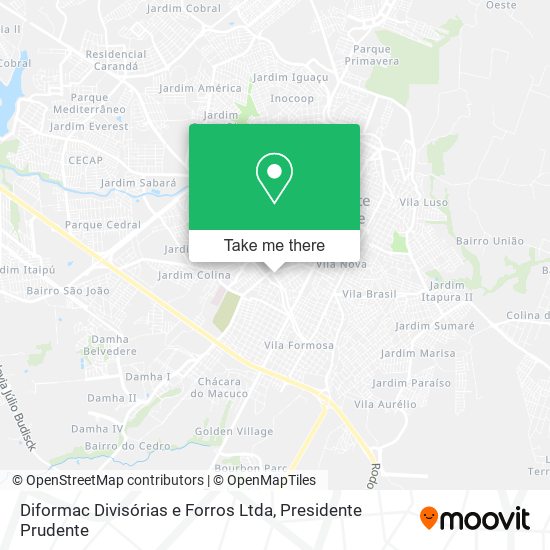 Mapa Diformac Divisórias e Forros Ltda