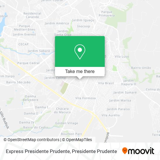 Mapa Express Presidente Prudente