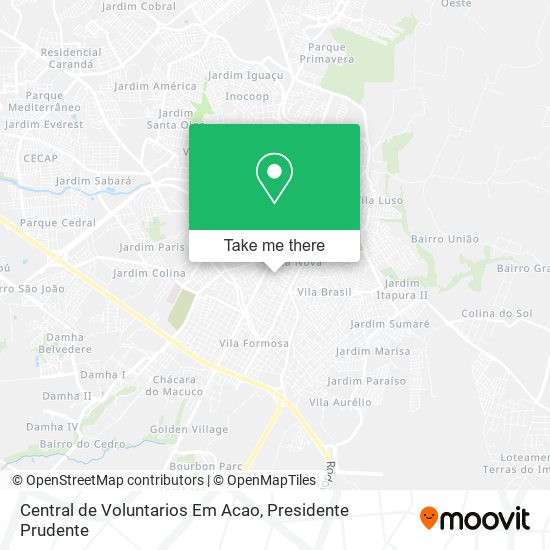 Central de Voluntarios Em Acao map