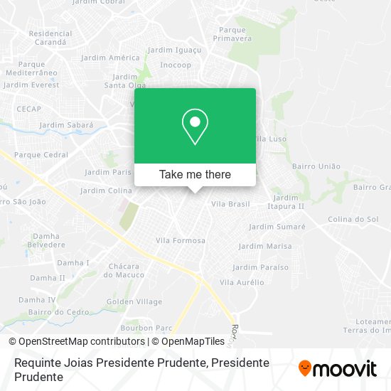 Requinte Joias Presidente Prudente map