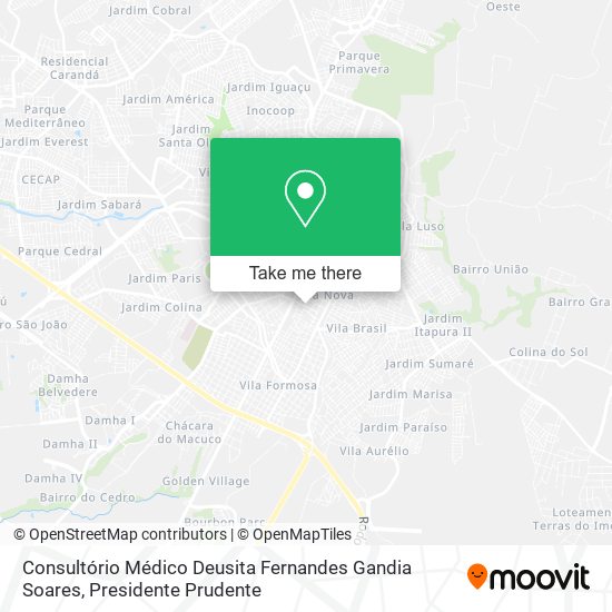 Mapa Consultório Médico Deusita Fernandes Gandia Soares