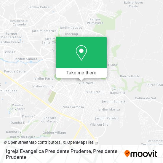 Igreja Evangelica Presidente Prudente map