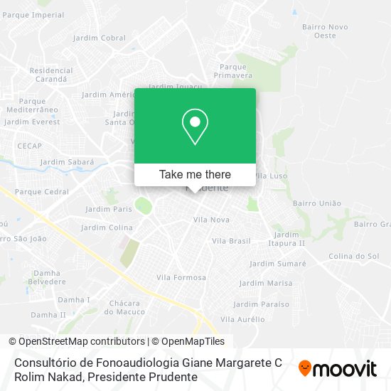 Consultório de Fonoaudiologia Giane Margarete C Rolim Nakad map