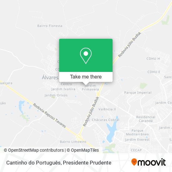 Cantinho do Português map