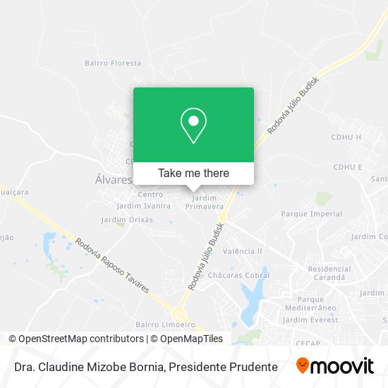 Dra. Claudine Mizobe Bornia map
