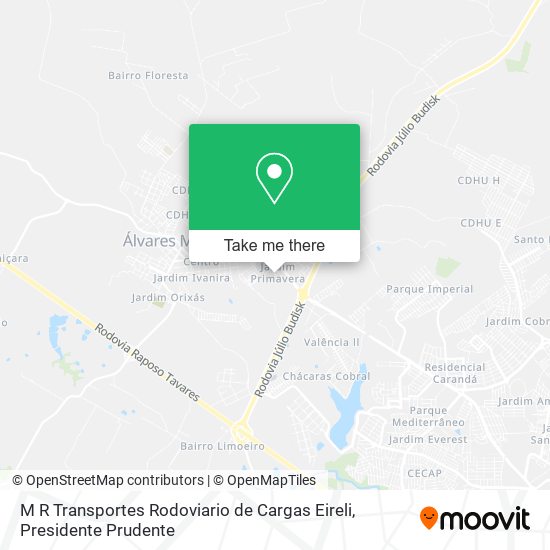 M R Transportes Rodoviario de Cargas Eireli map