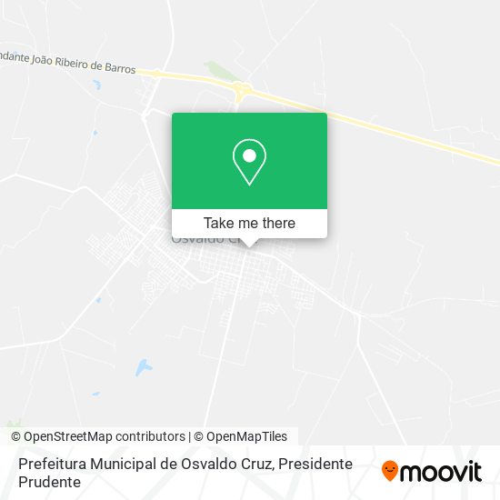 Prefeitura Municipal de Osvaldo Cruz map