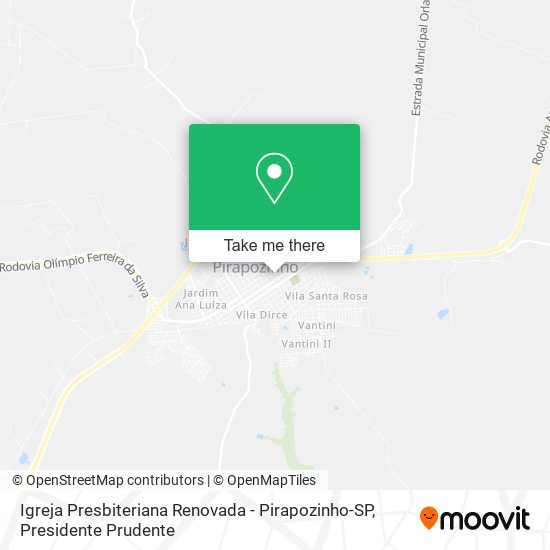 Igreja Presbiteriana Renovada - Pirapozinho-SP map
