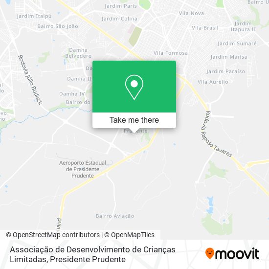 Associação de Desenvolvimento de Crianças Limitadas map