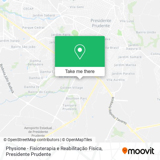 Physione - Fisioterapia e Reabilitação Física map