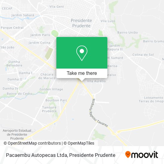 Mapa Pacaembu Autopecas Ltda