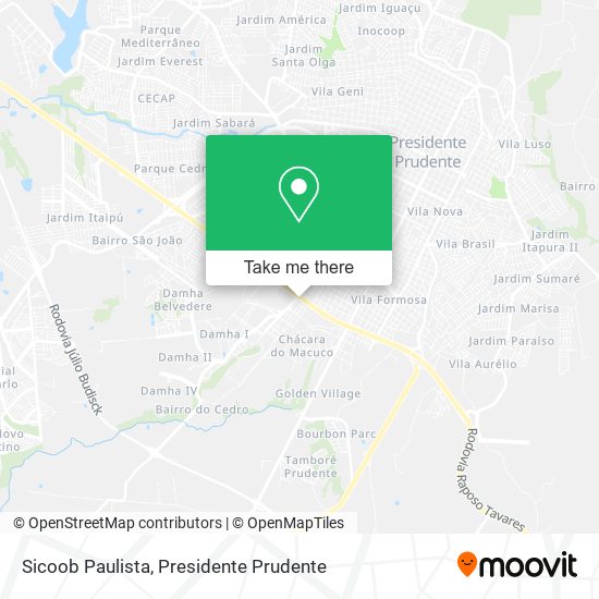 Sicoob Paulista map