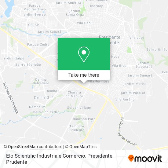 Mapa Elo Scientific Industria e Comercio