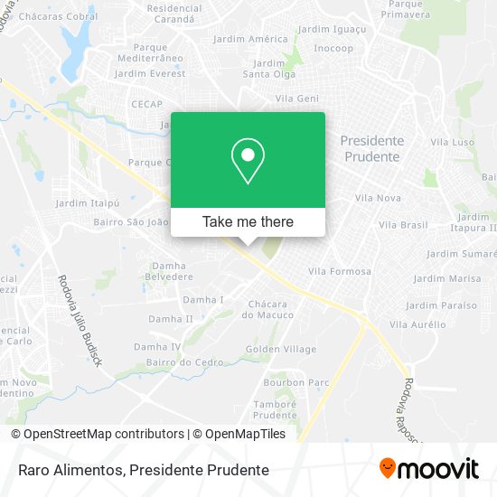 Raro Alimentos map