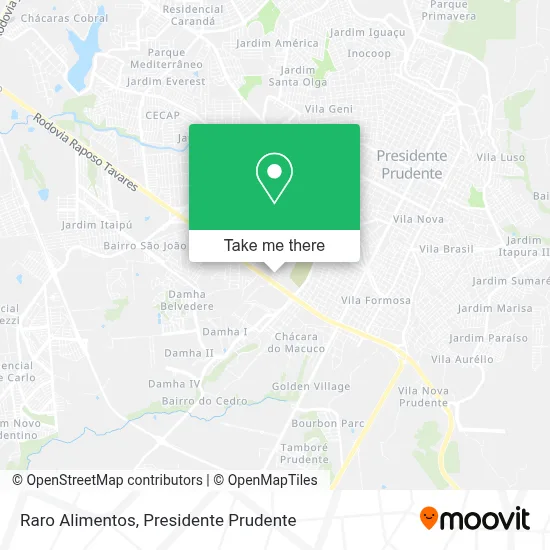 Raro Alimentos map
