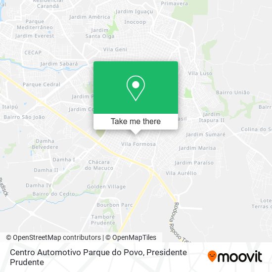 Centro Automotivo Parque do Povo map