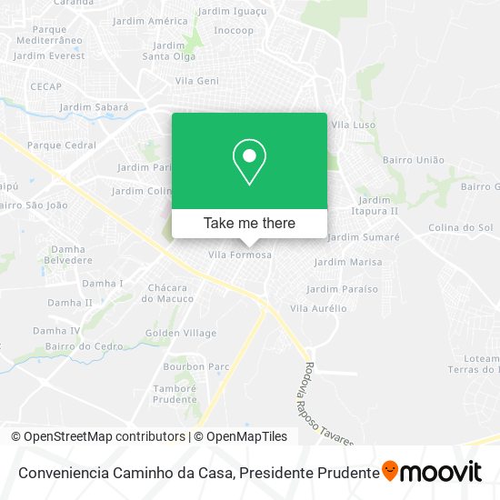 Conveniencia Caminho da Casa map