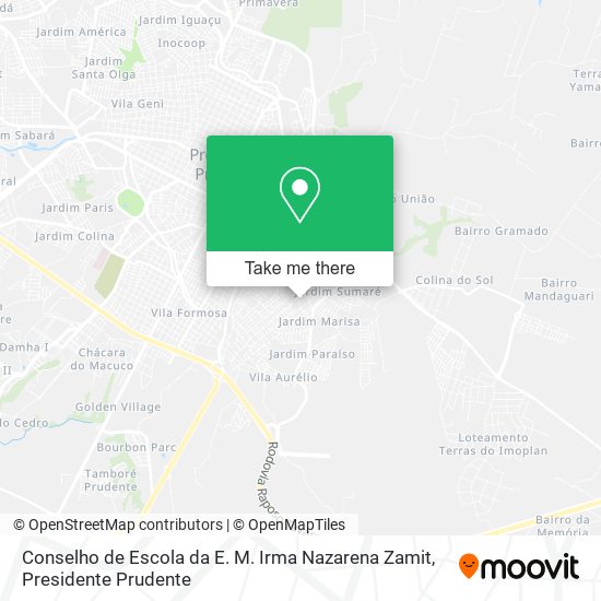 Conselho de Escola da E. M. Irma Nazarena Zamit map