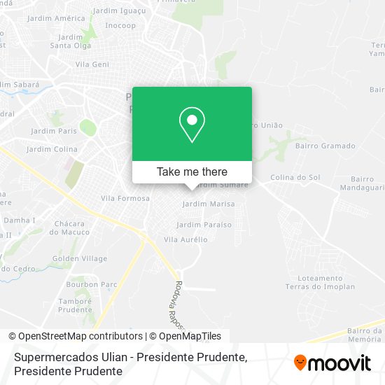 Supermercados Ulian - Presidente Prudente map