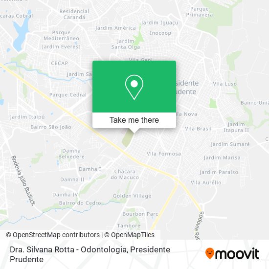 Mapa Dra. Silvana Rotta - Odontologia