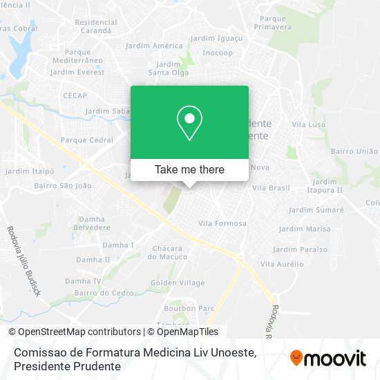 Comissao de Formatura Medicina Liv Unoeste map