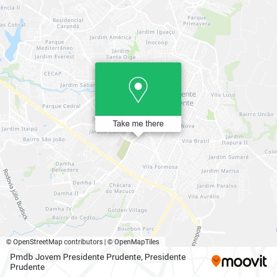 Mapa Pmdb Jovem Presidente Prudente