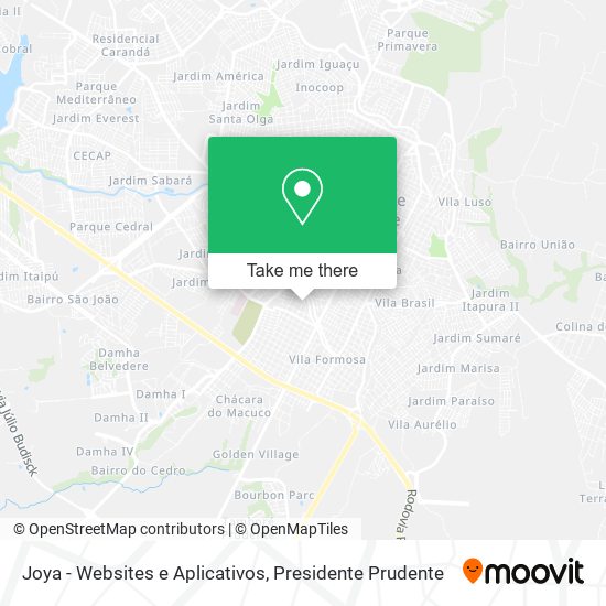 Joya - Websites e Aplicativos map