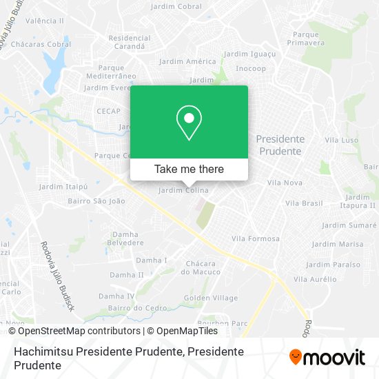 Hachimitsu Presidente Prudente map